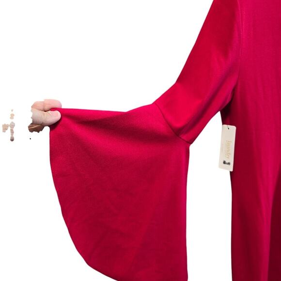 Laundry NWT by Shelli Segal Ruffle Keyhole Mini Dress Red Size 4 - Picture 5 of 11